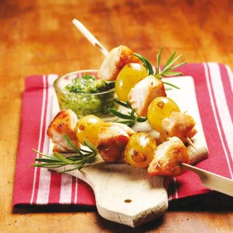 Brochettes de volaille, saveurs d'orient