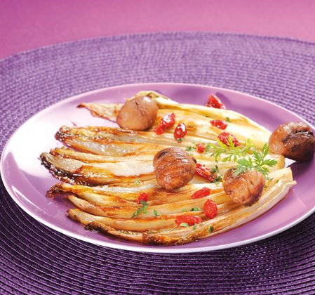 Endives confites aux baies de goji