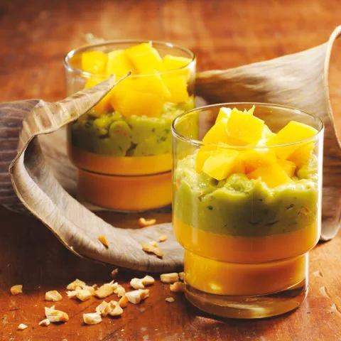 Intercalé de mangue et d'avocat