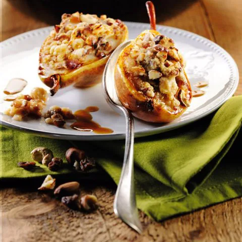 Poires farcies aux fruits secs