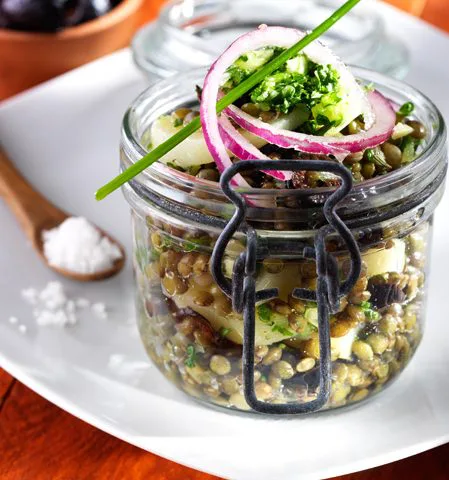 Salade de lentilles et pommes de terre bio