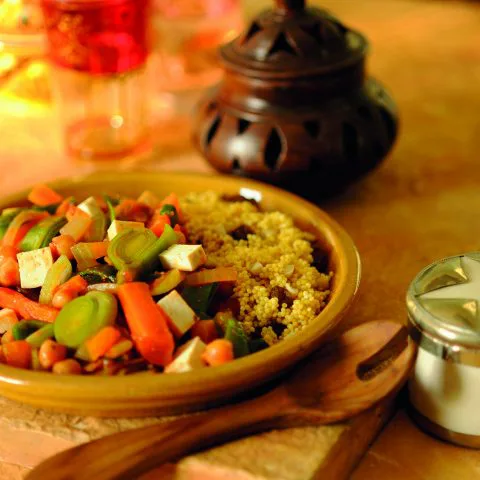 Tajine de tofu et millet sucré-salé