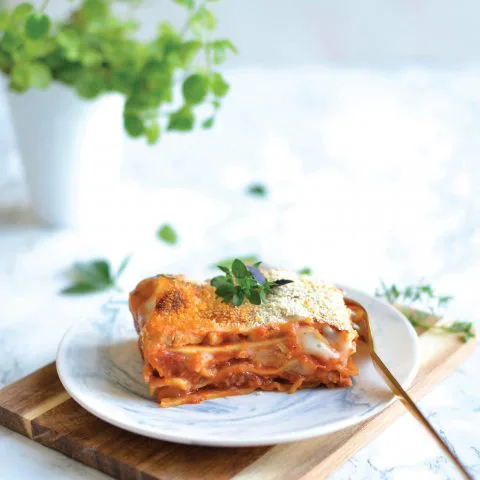 Lasagnes végétales tomate-poireau