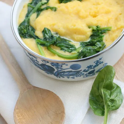 Polenta aux épinards