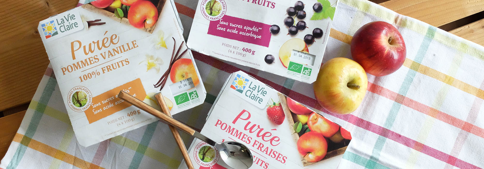 Découvrez nos compotes et purées de fruits bio La Vie Claire