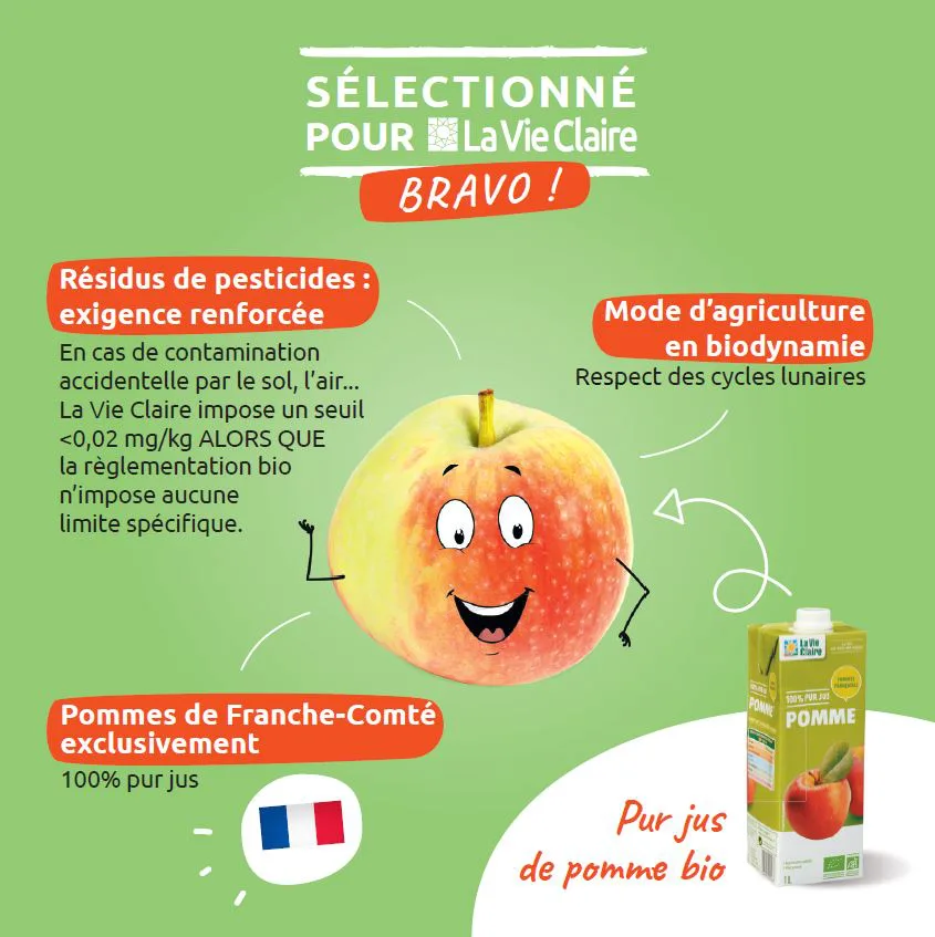 jus de pommes bio la vie claire