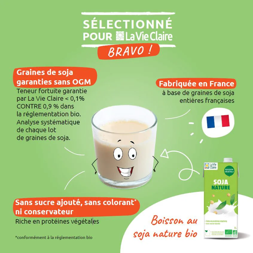 Boisson soja bio la vie claire