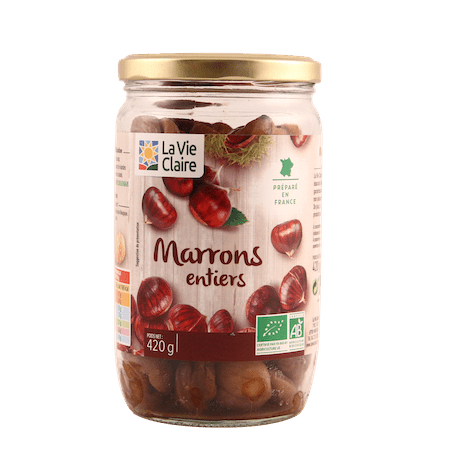 Marrons entiers bio au naturel