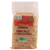 Mélange quinoa, millet et lentilles corail bio