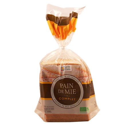 Pain de mie complet tranché bio