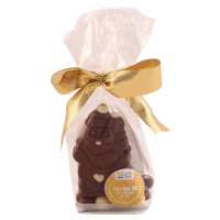 Petit Père Noël au chocolat au lait bio et ses billes croustillantes aux 3 chocolats bio