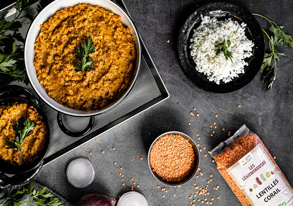 Dhal de lentilles corail