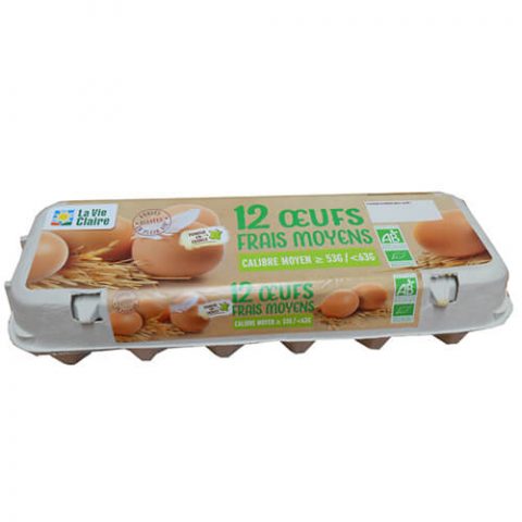 Boite de 12 œufs frais