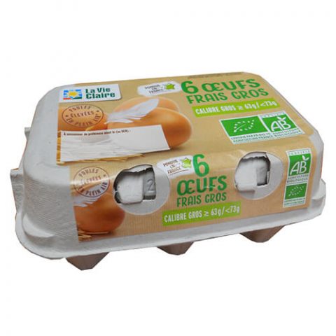 Boite de 6 œufs frais