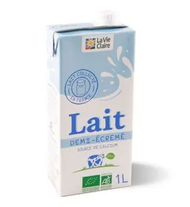 Lait demi écrémé bio