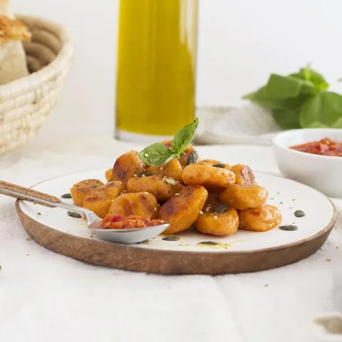 Gnocchis maison à la farine de riz et à la patate douce