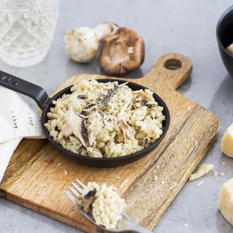 Risotto aux 2 champignons et thym