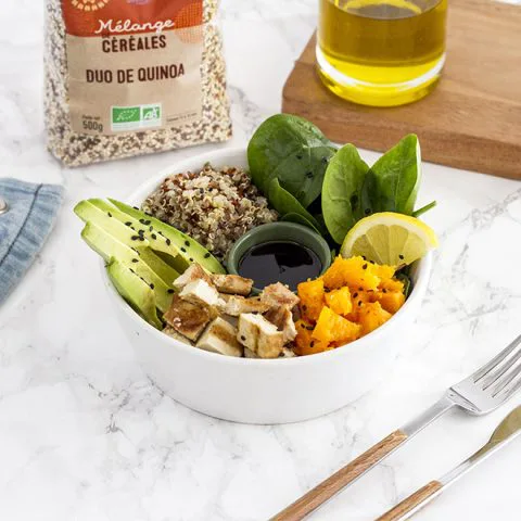 Le Buddha bowl à la patate douce, tofu et au quinoa 5