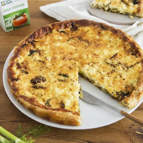 Quiche au fenouil, à la courgette, au basilic et au fromage de chèvre