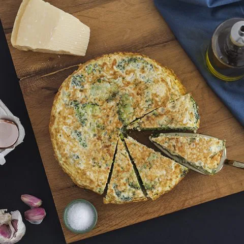 Frittata au boulgour et brocoli