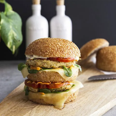 Hamburger au quinoa et haricots blancs