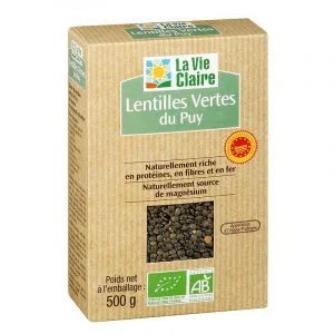 Lentilles vertes bio La Vie Claire 