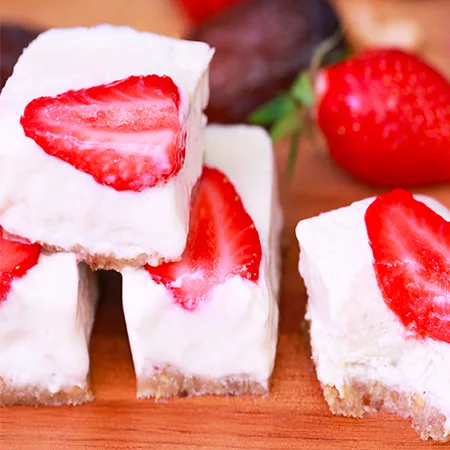 Cheesecake aux fraises vegan