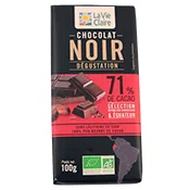 Chocolat noir dégustation 71% de cacao bio