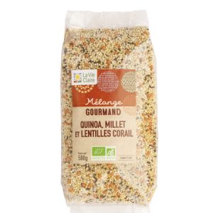 Mélange quinoa, millet et lentilles corail bio