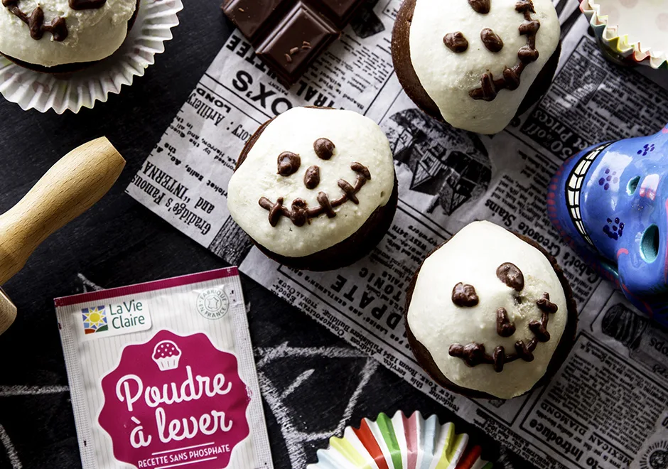 Muffins au chocolat Jack Skellington