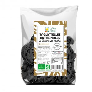 Tagliatelles à l'encre de sèche bio