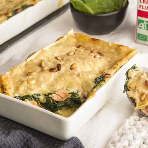 Lasagnes au saumon et épinards