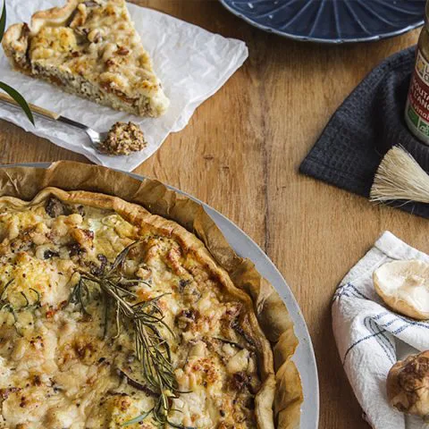 Tarte au chou-fleur, mascarpone et moutarde à l’ancienne