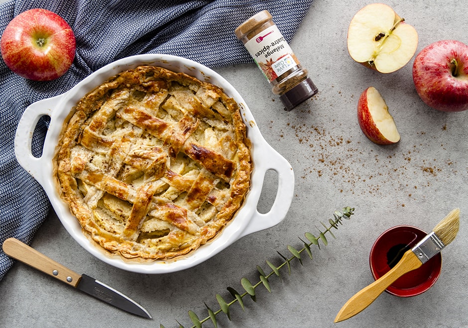 Tarte aux pommes et caramel au beurre salé - La Vie Claire