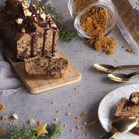 Gâteau aux marrons, noix de pécan et chocolat