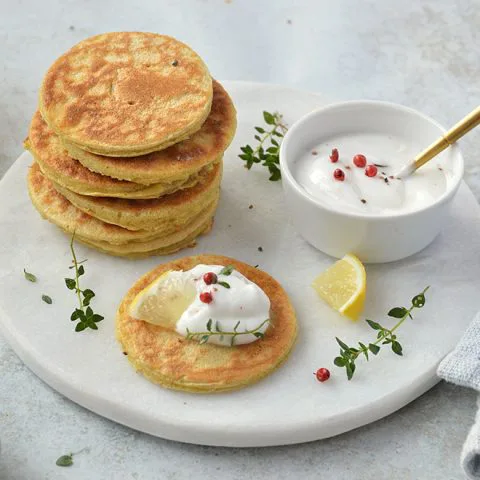 Blinis aux côtes de chou-ﬂeur