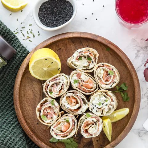 Galette océane au saumon fumé et fenouil façon maki