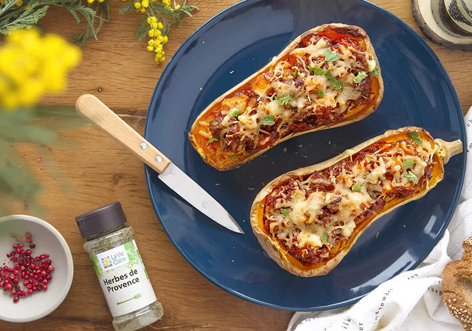 butternut farci a la bolognaise