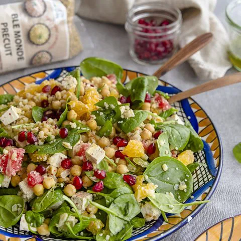 Salade de blé vitaminées aux agrumes