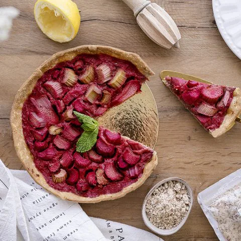 tarte fraise rhubarbe