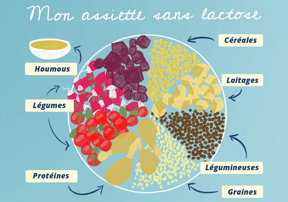 assiette sans lactose