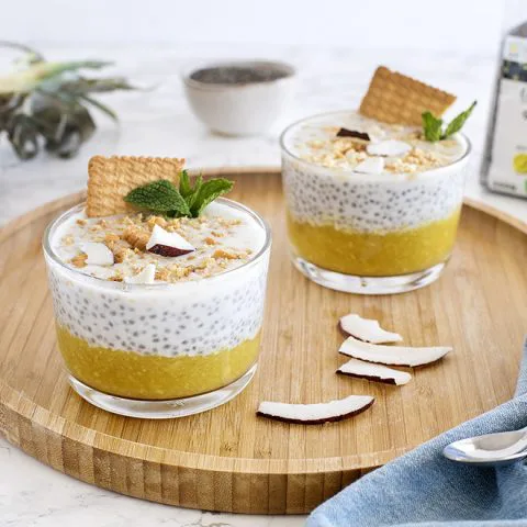 Verrine douceur à la pêche - Recette Ptitchef