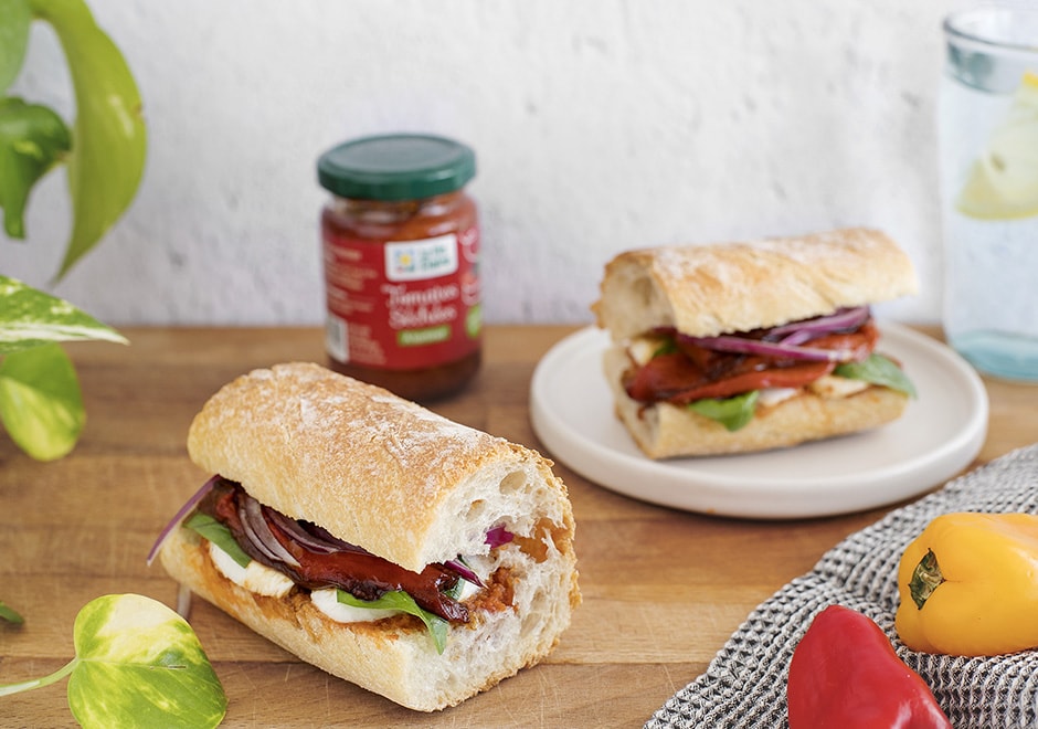sandwich aux poivrons
