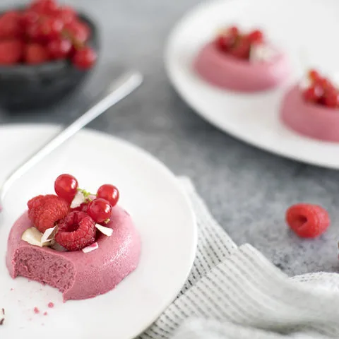 panna cotta framboises