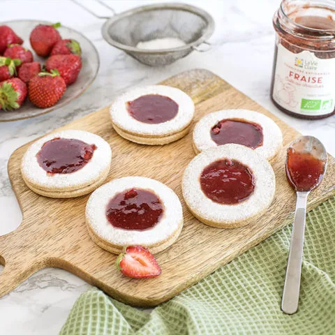 Lunettes à la confiture de fraise