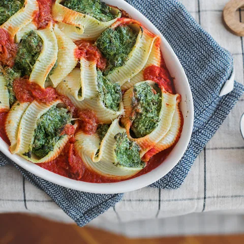 Conchiglionis farcis épinards et ricotta