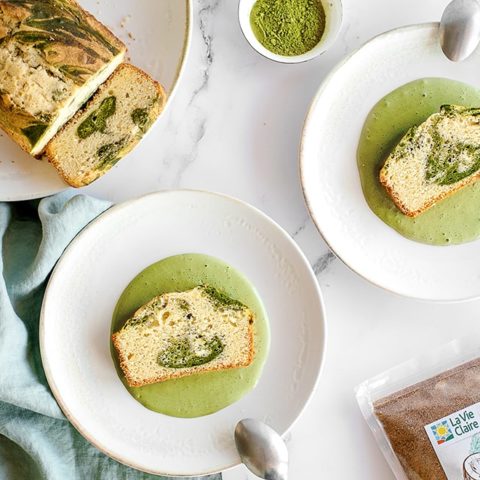 Cake marbré au matcha