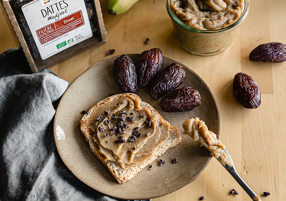 Pâte à tartiner bananes et dattes