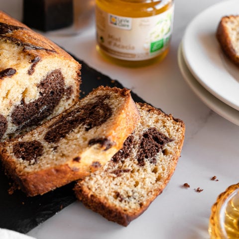 Cake marbré au chocolat