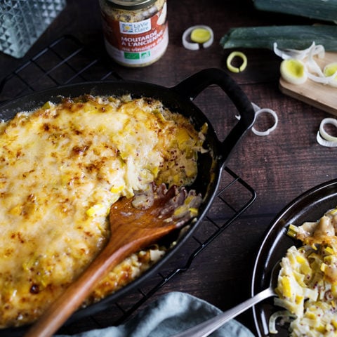 Gratin de poireaux au comté